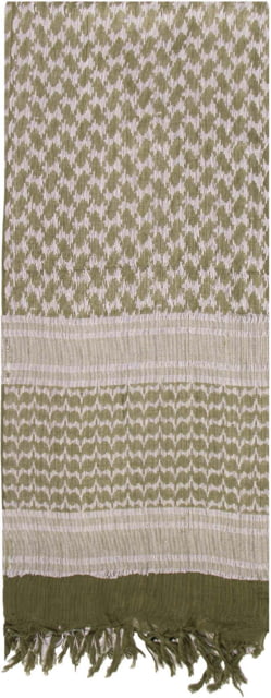 Rothco Lightweight Shemagh Tactical Desert Keffiyeh Scarf Olive Drab/White