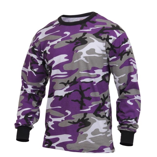 Rothco Long Sleeve Colored Camo T-Shirt Ultra Violet Camo 2XL UltraVioletCamo-2XL