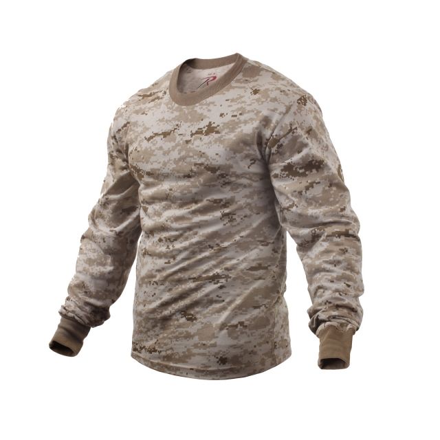 Rothco Long Sleeve Digital Camo T-Shirts Desert Digital Camo S rtDigitalCamo-S