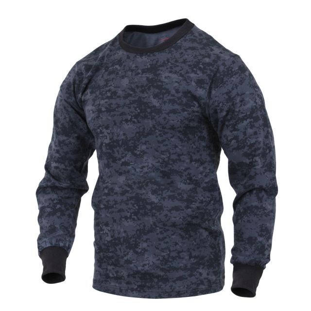 Rothco Long Sleeve Digital Camo T-Shirts Midnight Digital Camo 2XL MidnightDigitalCamo-2XL