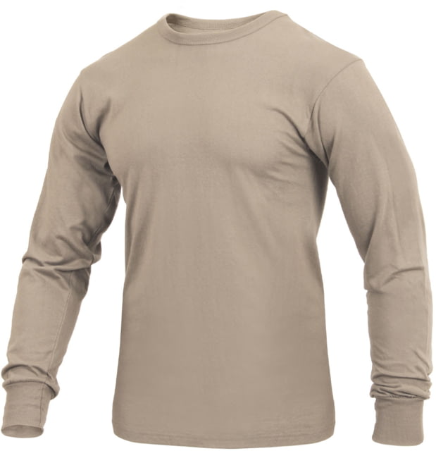 Rothco Long Sleeve Solid T-Shirt Desert Sand Large rtSand-L