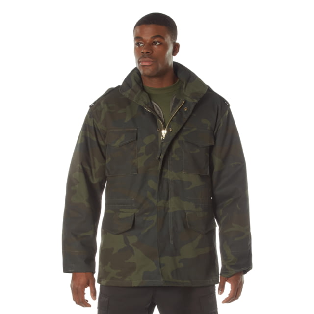 Rothco Camo M-65 Field Jacket - Men's Midnight Woodland Camo Small