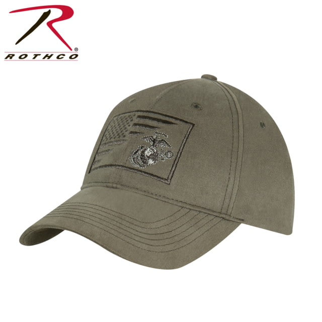 Rothco Rothco USMC Eagle Globe and Anchor/US Flag Low Pro Cap Olive Drab