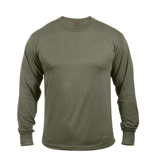 Rothco Moisture Wicking Long Sleeve T-Shirt Olive Drab L eDrab-L