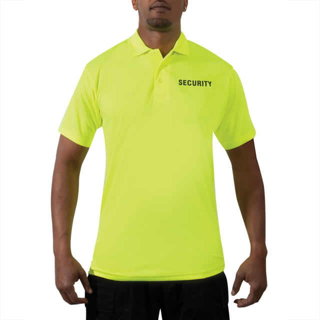Rothco Moisture Wicking Security Polo Shirt - Mens Safety Green XL