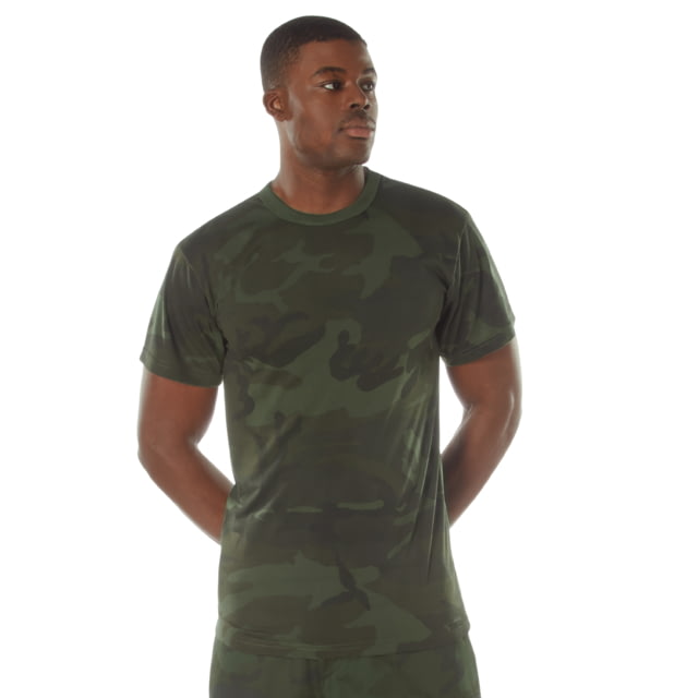 Rothco Moisture Wicking T-Shirt - Men's Midnight Woodland Camo Medium