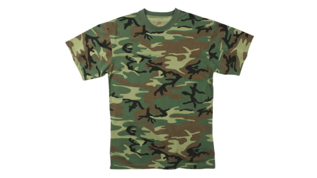 Rothco Moisture Wicking T-Shirt - Men's Woodland Camo Small