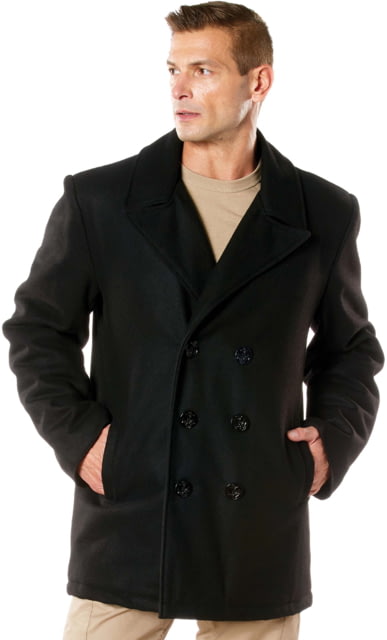 Rothco Naval Heritage Pea Coat – Men’s Black Extra Large