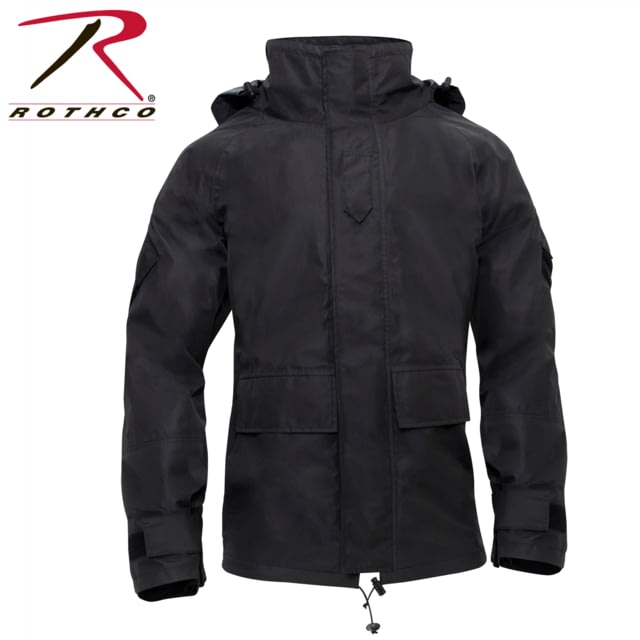 Rothco Tactical Hard Shell Waterproof Jacket – Men’s Black M