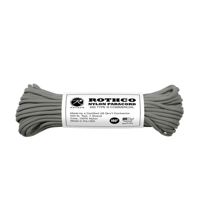 Rothco Nylon Type III 550lb 100ft Paracord Foliage Green FoliageGreen