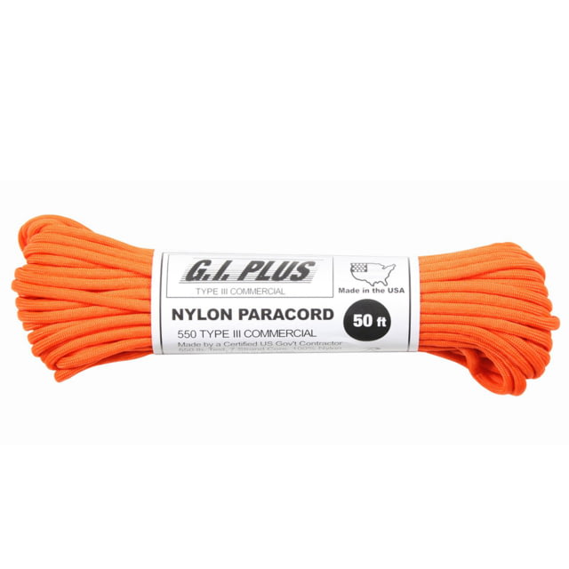 Rothco Nylon Type III 550lb 100ft Paracord Safety Orange SafetyOrange