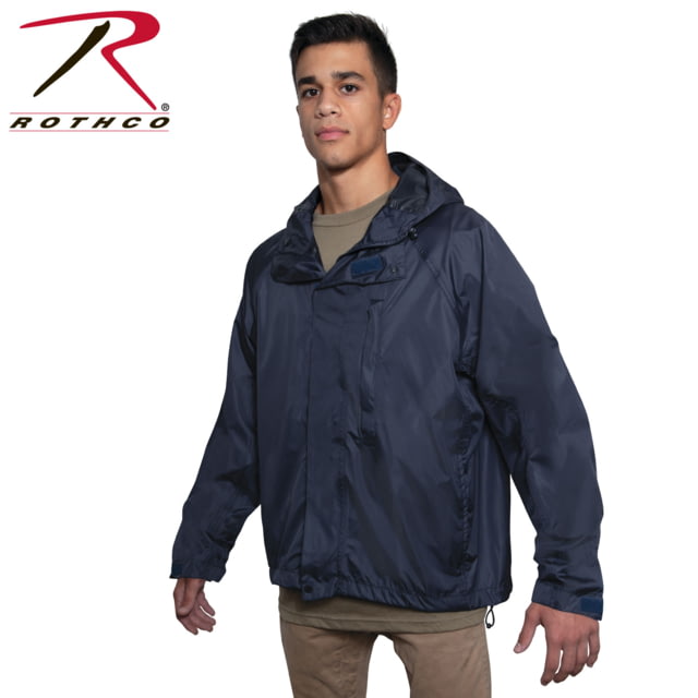Rothco Packable Rain Jacket Navy Blue XL