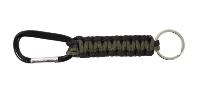 Rothco Paracord Keychain with Carabiner Olive Drab/Black OliveDrabBlack