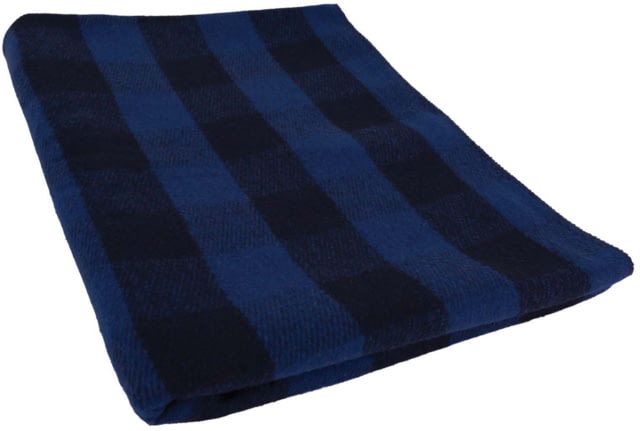 Rothco Plaid Wool Blanket 62in x 80in Blue Plaid