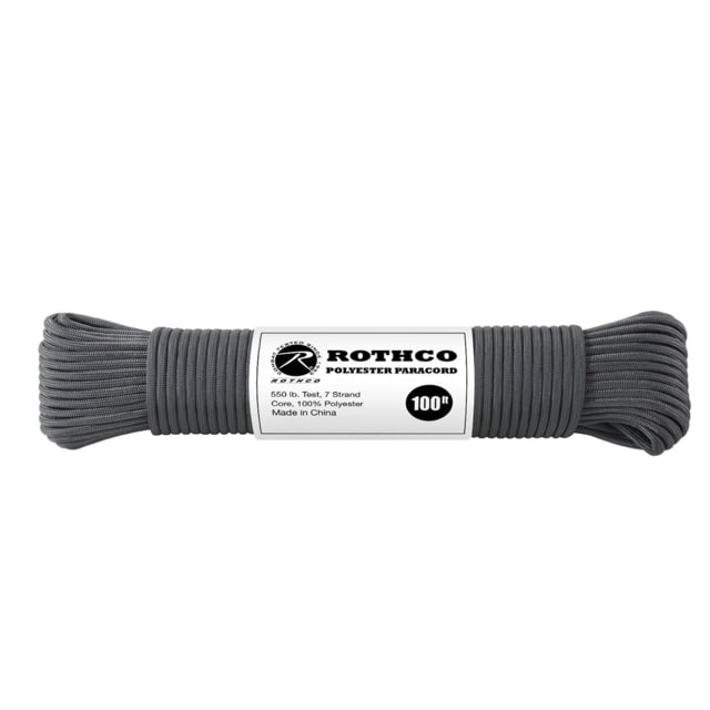 Rothco Rothco 550lb Type III Polyester Paracord Charcoal Grey 100 ft CharcoalGrey-100 - $10.99 at CampSaver.com