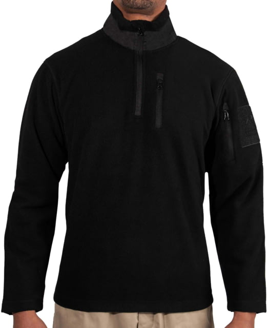 Rothco Quarter Zip Fleece Pullover - Mens Black Medium