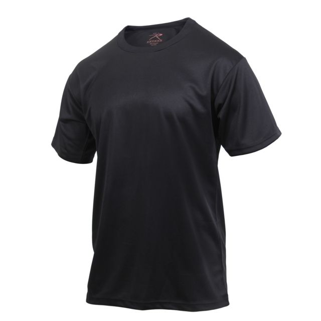 Rothco Quick Dry Moisture Wicking T-shirt Black S k-S