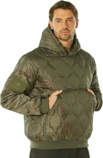Rothco Quilted Woobie Hooded Sweatshirt - Mens Olive Drab Small