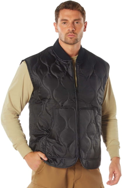 Rothco Quilted Woobie Vest - Men's Black Extra Large