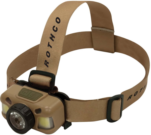 Rothco Rechargeable 600 Lumen LED Headlamp Coyote Brown