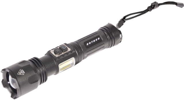 Rothco Rechargeable LED Tactical Task Light w/ Zoom 18650 Lithium-Ion White/Red 2000 Lumens Black
