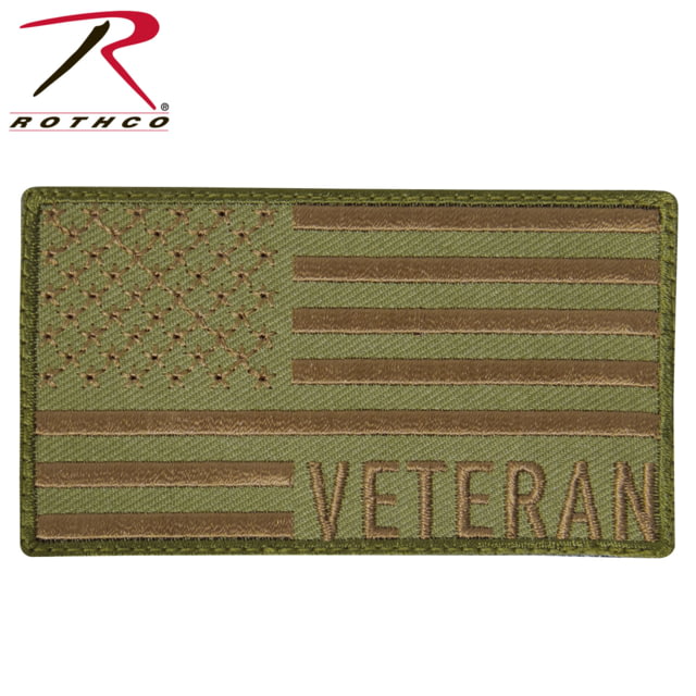 Rothco Veteran US Flag Patch Coyote Brown
