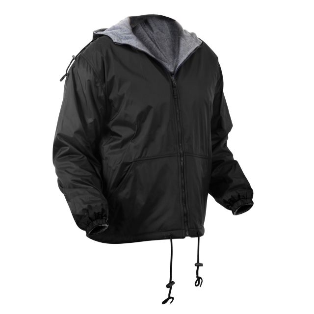 Rothco Reversible Lined Jacket With Hood Black 3XL k-3XL