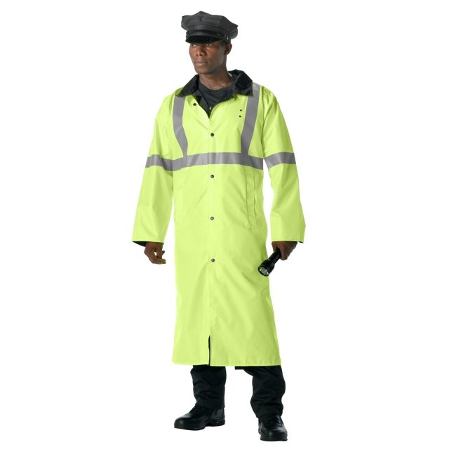 Rothco Reversible Reflective Rain Parka Safety Green 2XL SafetyGreen-2XL