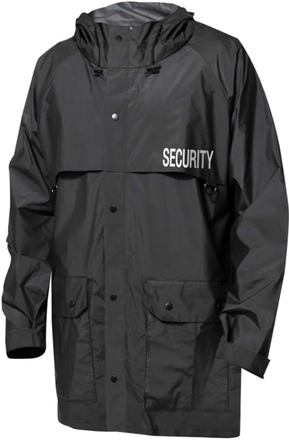 Rothco Security Nylon Rain Jacket - Mens Black Small