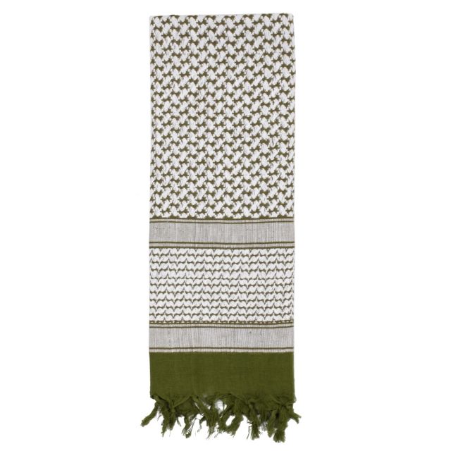 Rothco Shemagh Tactical Desert Keffiyeh Scarf Olive Drab/White eDrabWhite
