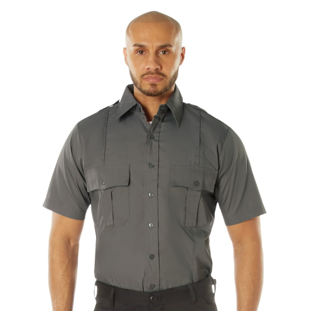Rothco Rothco Short Sleeve Uniform Shirt - Men's Dark Grey 2XL