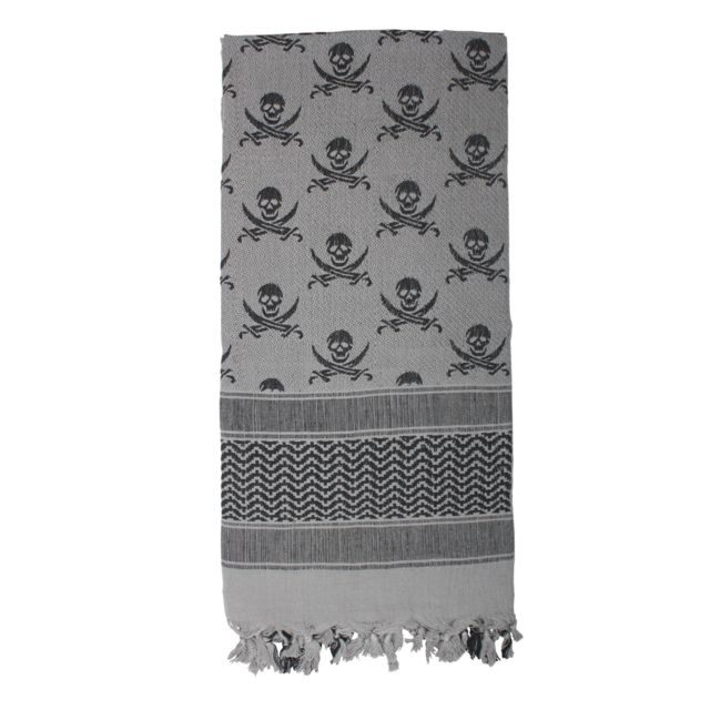 Rothco Skulls Shemagh Tactical Desert Scarf Grey
