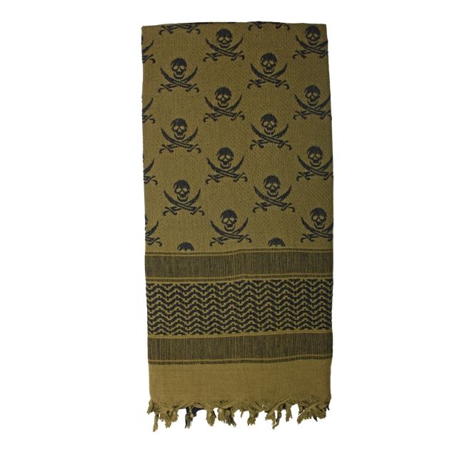 Rothco Skulls Shemagh Tactical Desert Scarf Olive Drab eDrab