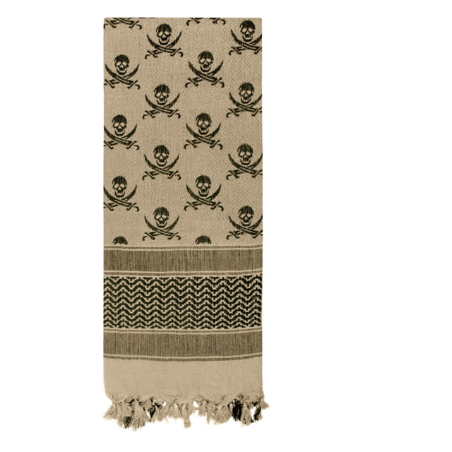 Rothco Skulls Shemagh Tactical Desert Scarf Tan