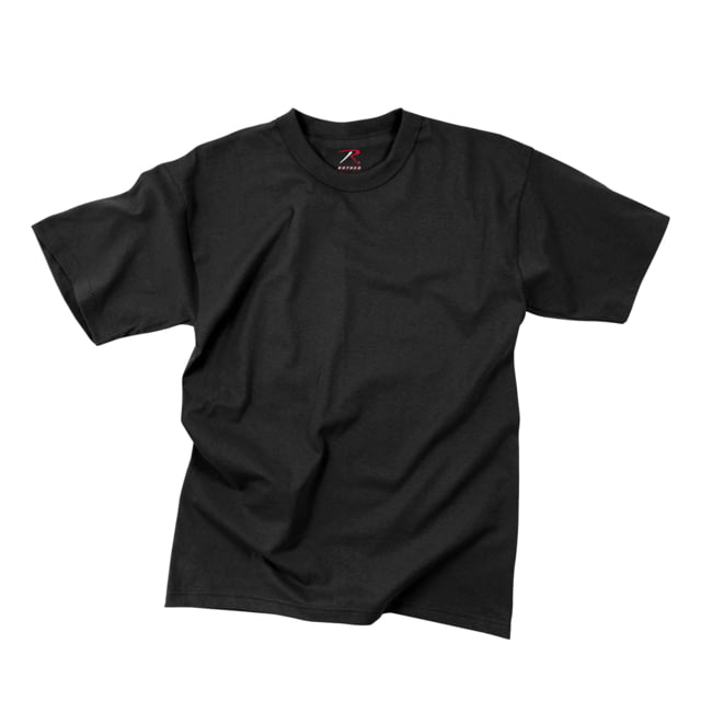 Rothco Solid Color 100percent Cotton T-Shirt Black S k-S