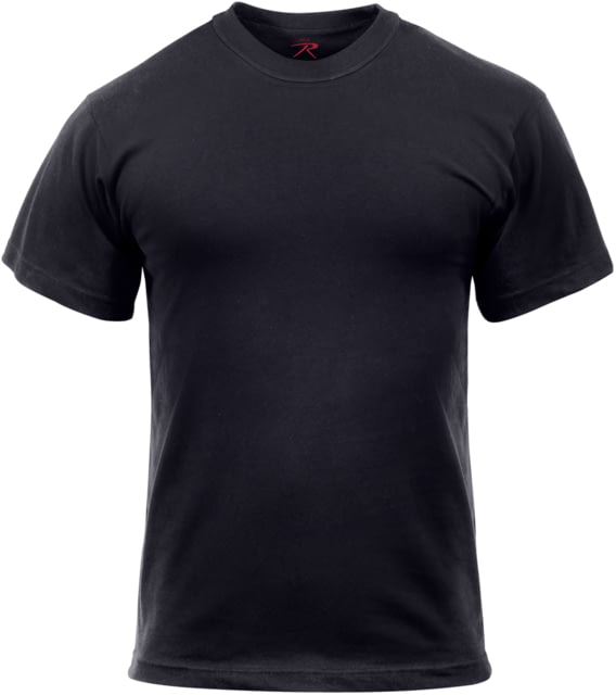 Rothco Solid Color Cotton/Polyester T-Shirt - Mens Black 2XL Black-2XL