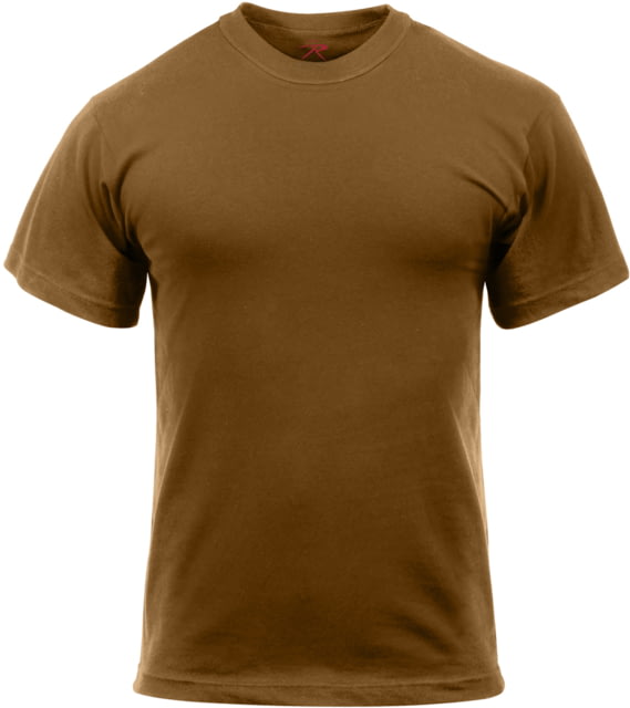 Rothco Solid Color Cotton/Polyester T-Shirt - Mens Brown 3XL Brown-3XL
