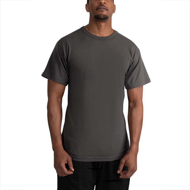 Rothco Solid Color Cotton/Polyester T-Shirt - Mens Charcoal Grey 2XL
