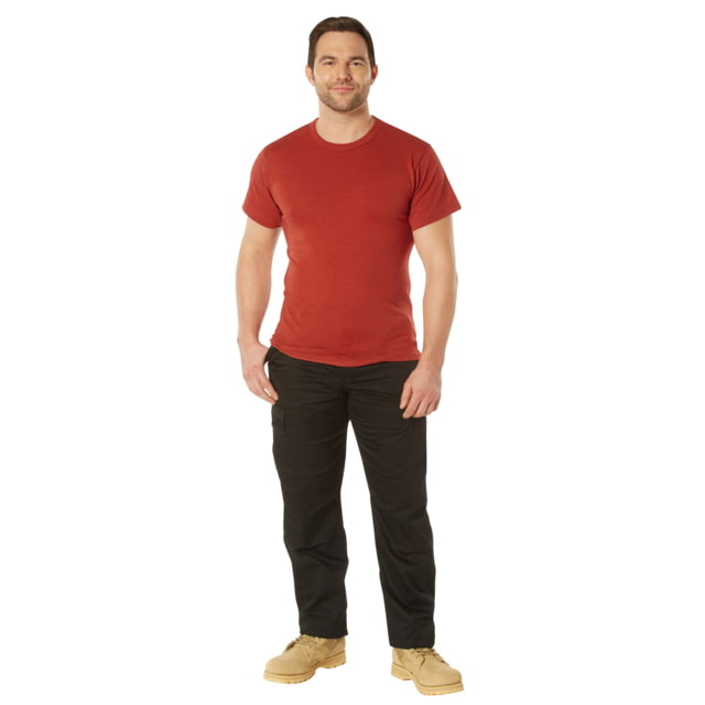 Rothco Solid Color Cotton/Polyester T-Shirt - Mens Extra Large Heather Red
