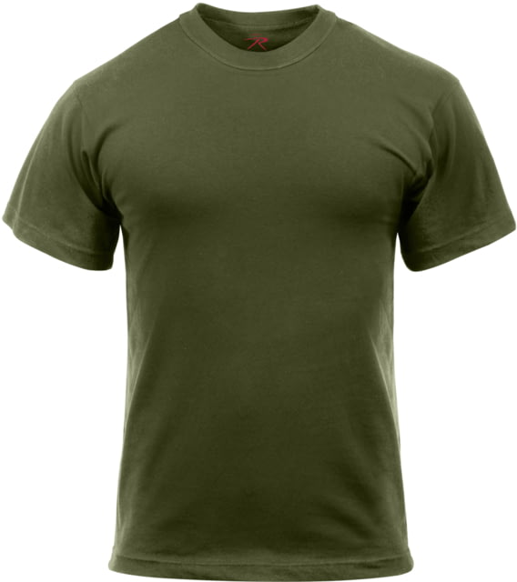 Rothco Solid Color Cotton/Polyester T-Shirt - Mens Olive Drab Small eDrab-S