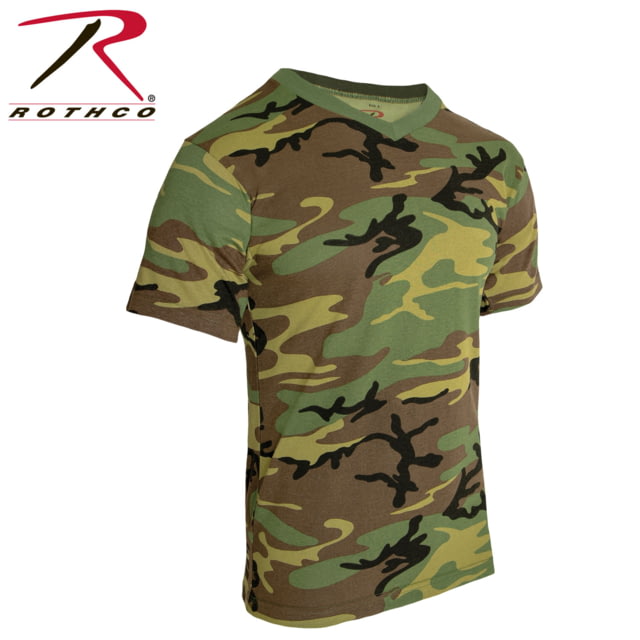 Rothco Camo V-Neck T-Shirt - Men's Small