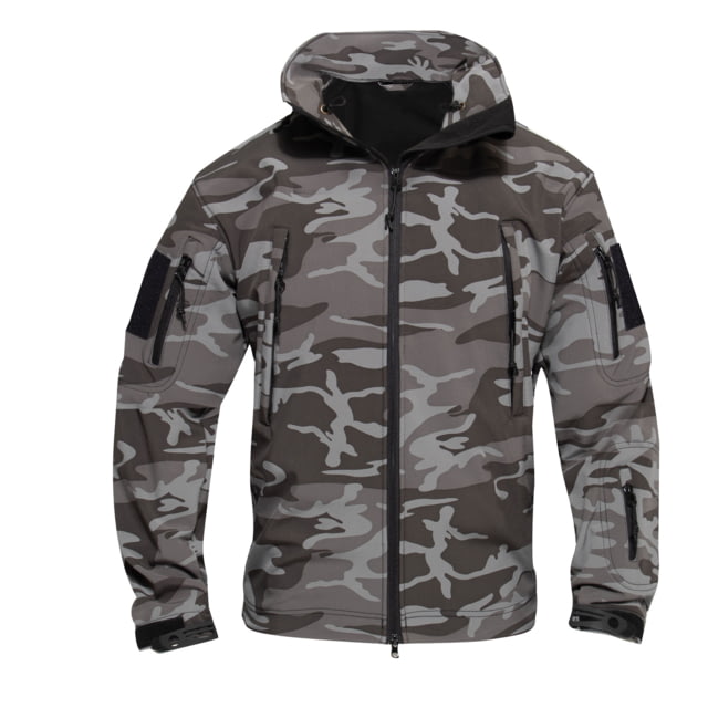 Rothco Special Ops Soft Shell Jacket - Men's Black Camo Small