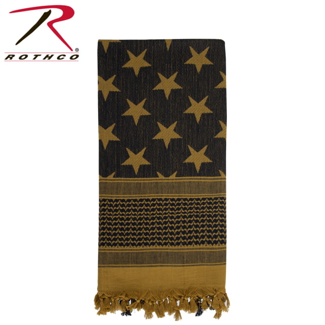 Rothco Stars and Stripes Shemagh Tactical Desert Scarf Coyote Brown