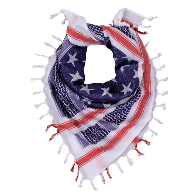 Rothco Stars and Stripes Shemagh Tactical Desert Scarf Red/White/Blue One Size RedWhiteBlue-OneSize