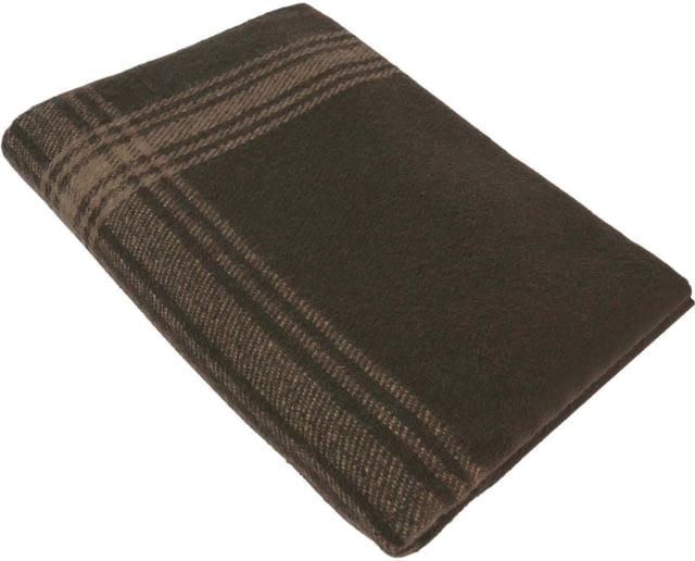 Rothco Striped Outdoor Wool Blanket Brown Tan