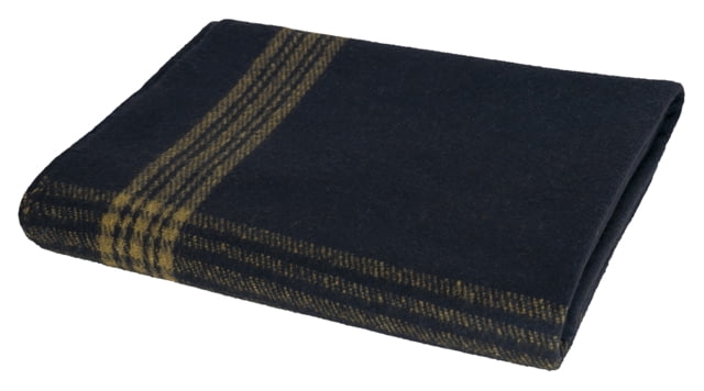 Rothco Striped Outdoor Wool Blanket NavyBlueGold