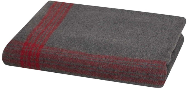 Rothco Striped Outdoor Wool Blanket Grey/Red