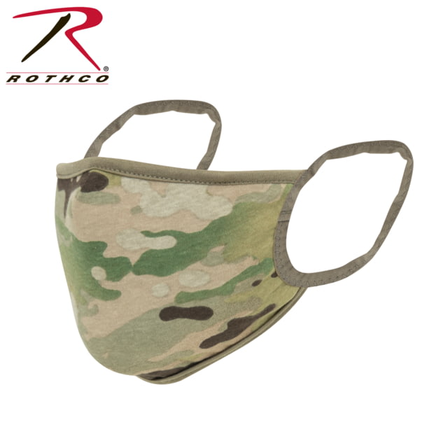 Rothco Reusable 3-Layer Face Mask Reversible MultiCam / Coyote Small - Medium