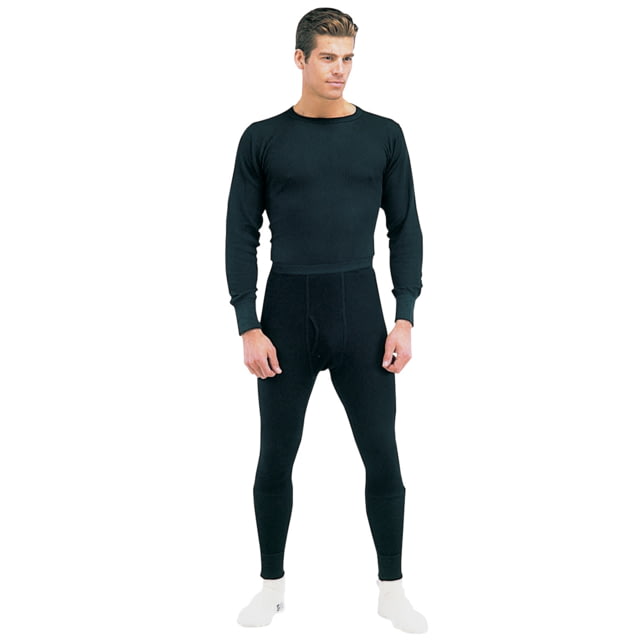 Rothco Thermal Knit Underwear Top Black S k-S