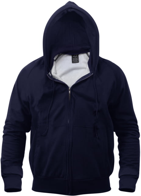Rothco Thermal Lined Hooded Sweatshirt - Men's Medium Navy Blue